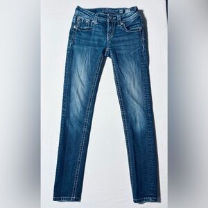 Miss Me Girls Embellished Straight Leg Jeans Size 10 Excellent